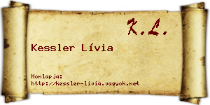 Kessler Lívia névjegykártya